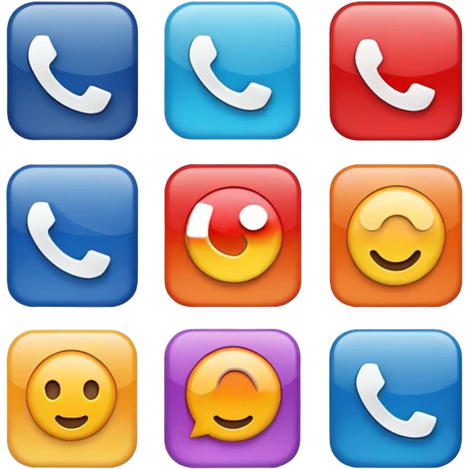 digital social media logos emoji