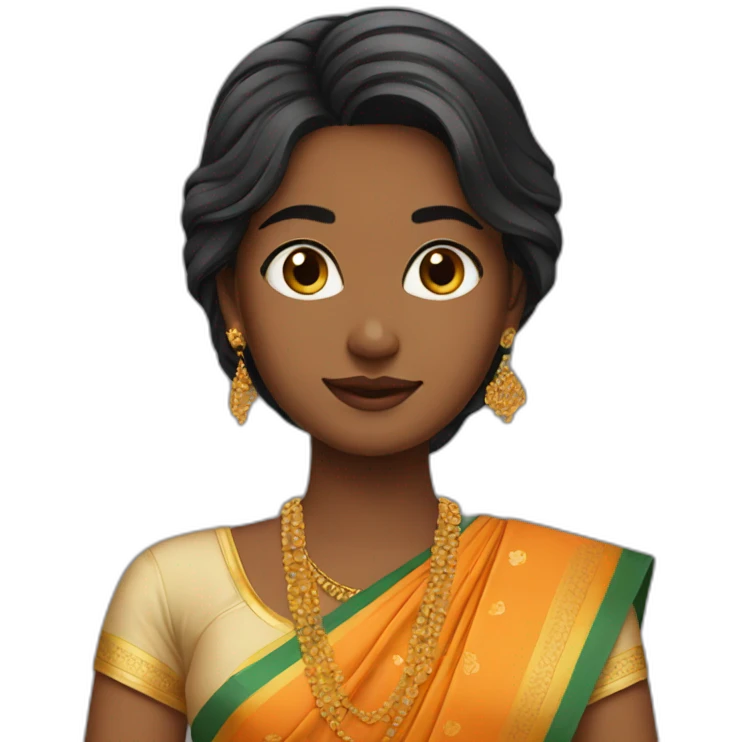 Girl with saree emoji