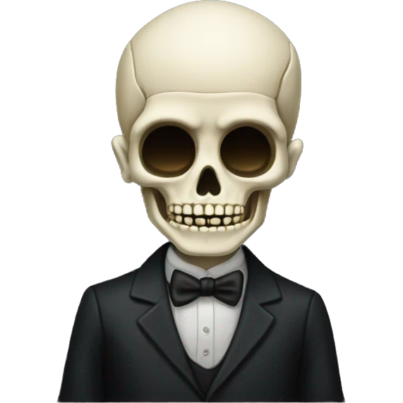 skeleton with a godfather like suit emoji