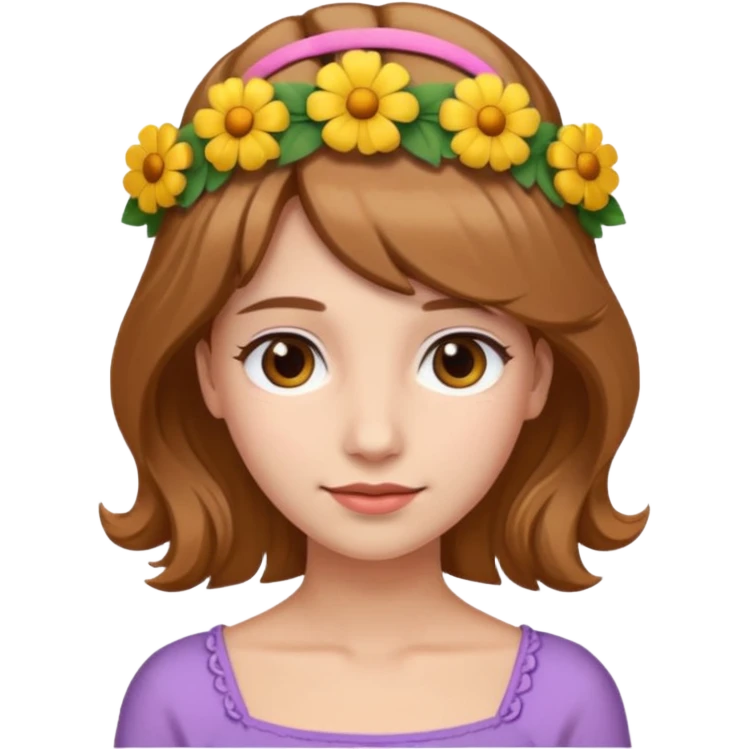 Women  with flower hair band  emoji