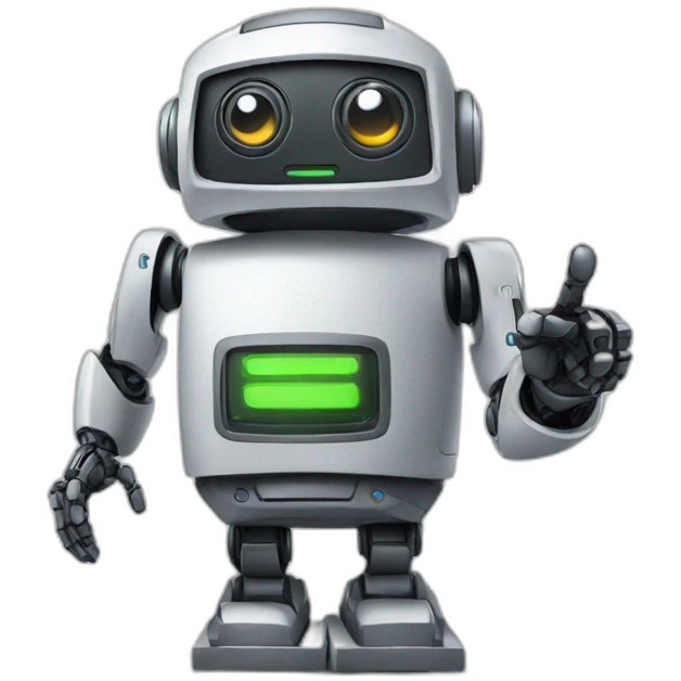 robot pointing up emoji