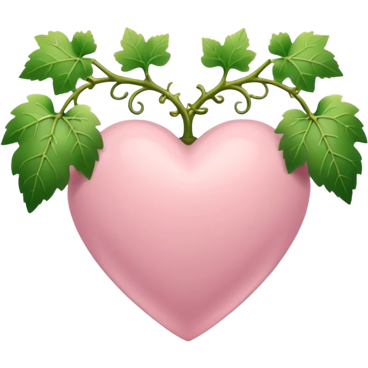 Pale pink heart with the grapevine  emoji
