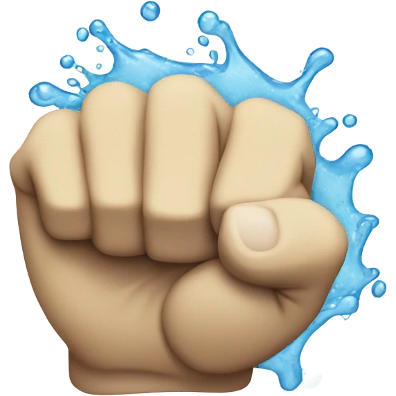 fist with water on it  emoji