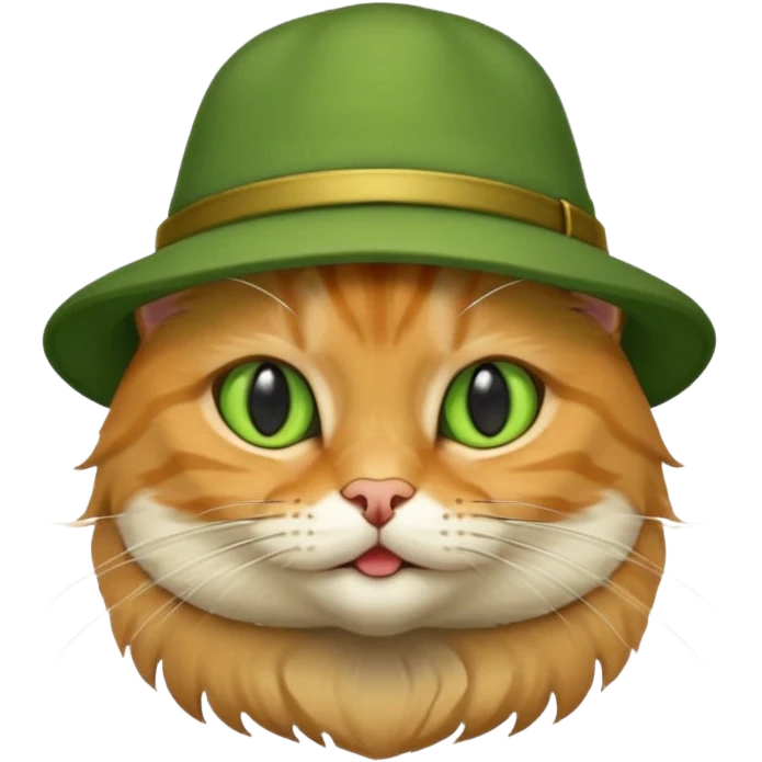 cat  with green hat emoji