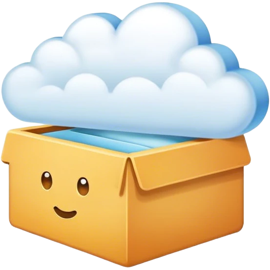 cloud box for thinking emoji