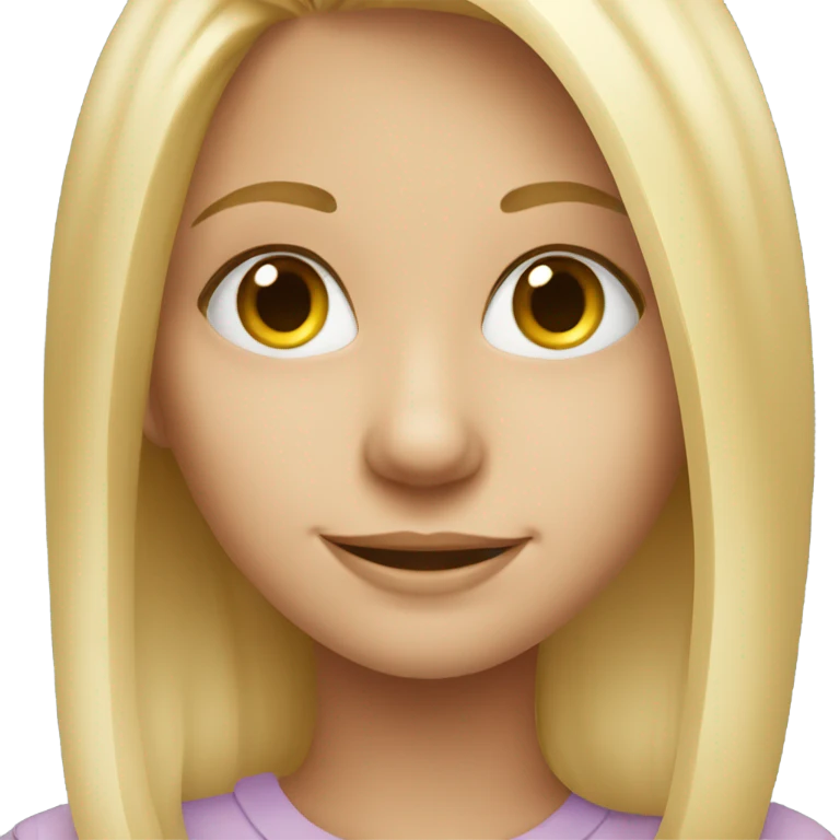 smiling blonde girl portrait emoji