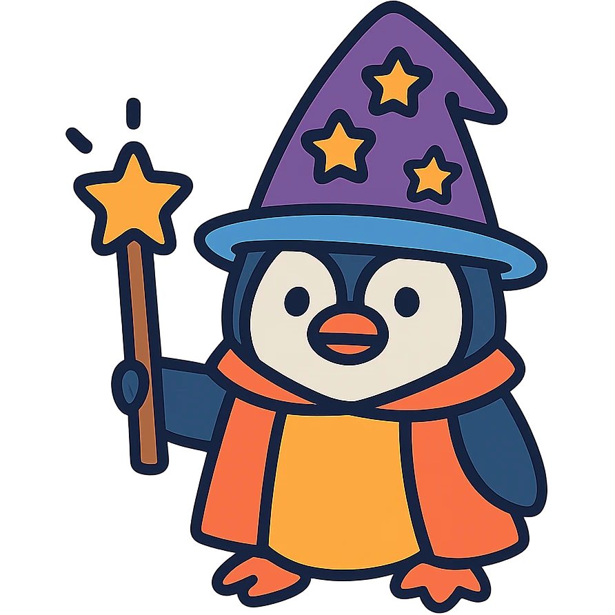 Penguin Wizard emoji