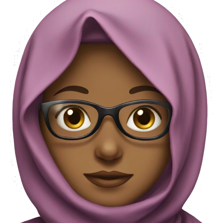 Niqab girl with glasses  emoji