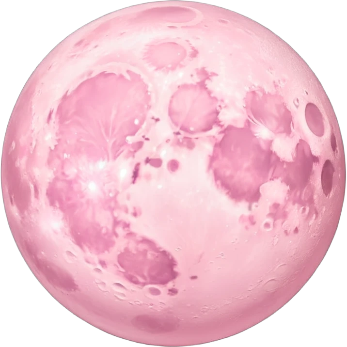 Pastel pink moon emoji