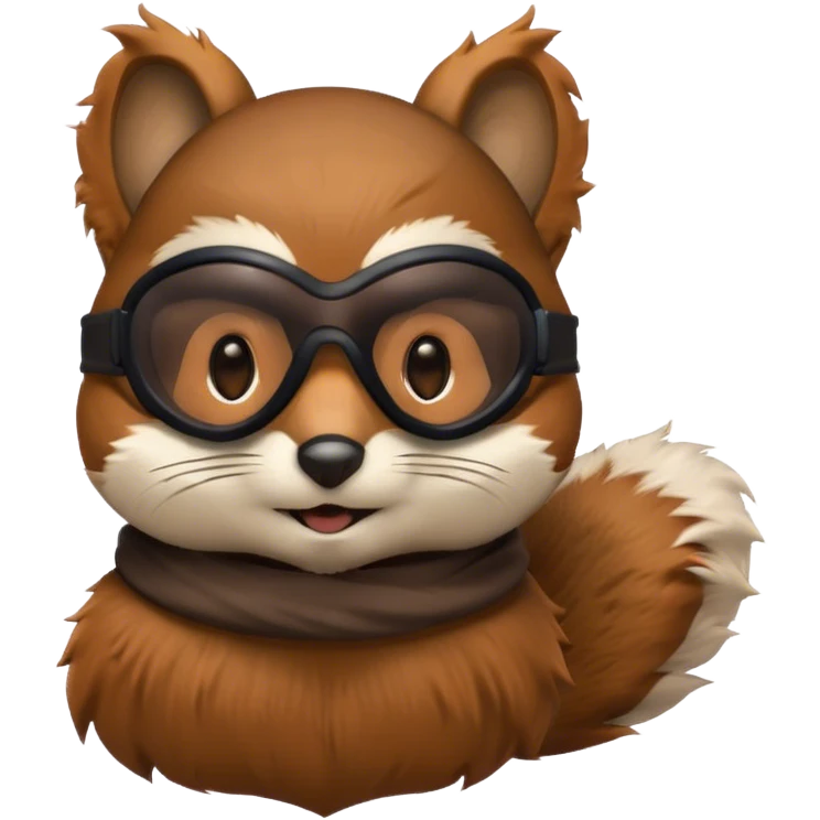 Squirrel wearing a ski mask emoji