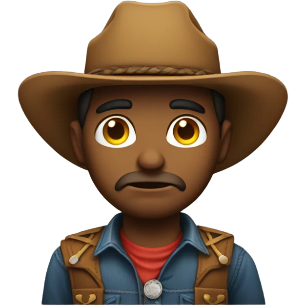 Pouting cowboy emoji