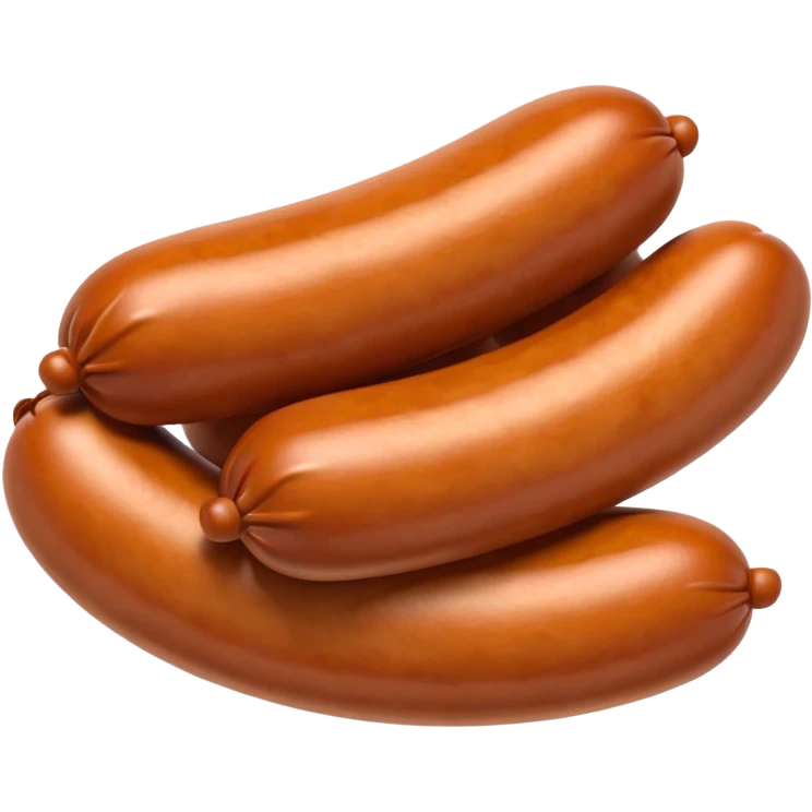 Three sausages linked together.
Apple emoji style emoji