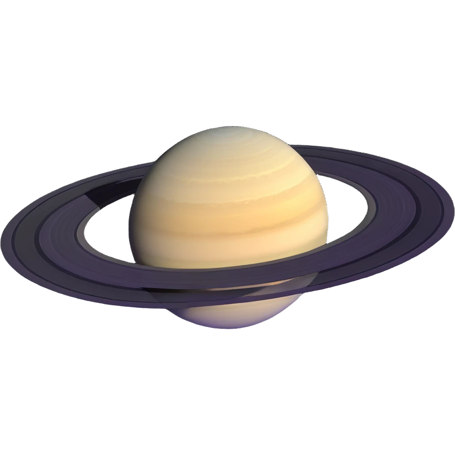 detailed Saturn with ring system emoji
