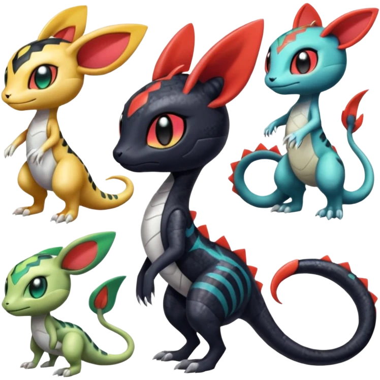 Meloetta-Salandit-Gatomon-Pteromon emoji