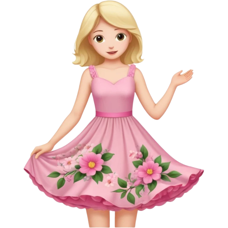 دختری که درحال لباس پوشیدن است emoji