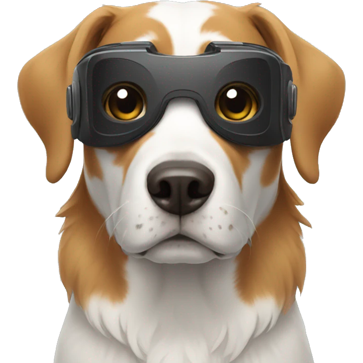 Dog with vr emoji