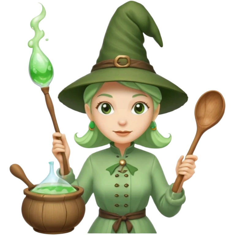 green witch cooking potion emoji
