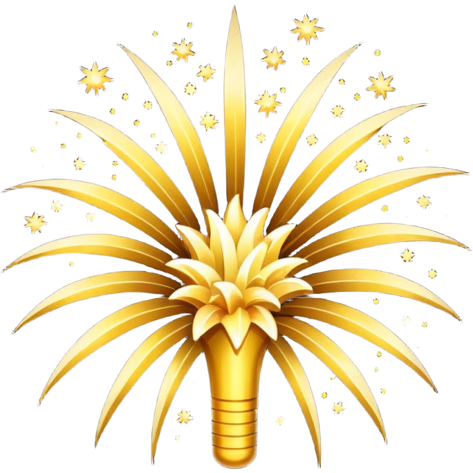 gold fire work  emoji