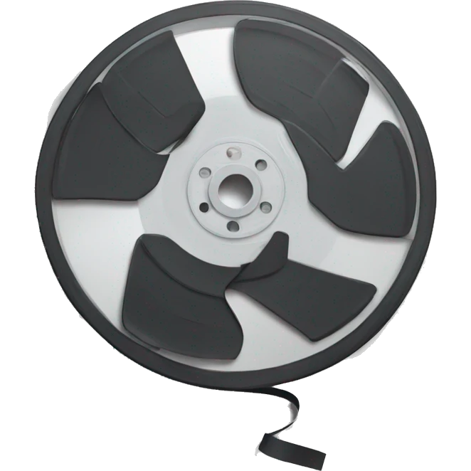 plastic reel with magnetic tape emoji