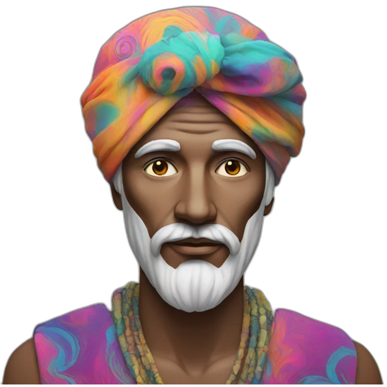 psychedelic dream man with turban emoji