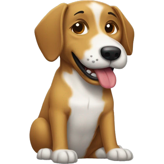 Un perro riendo a carcajadas  emoji