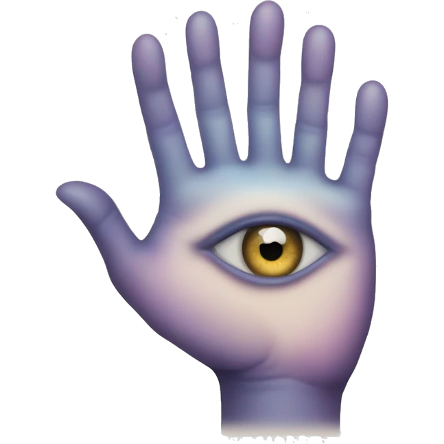 Palmistry hand with eye  emoji