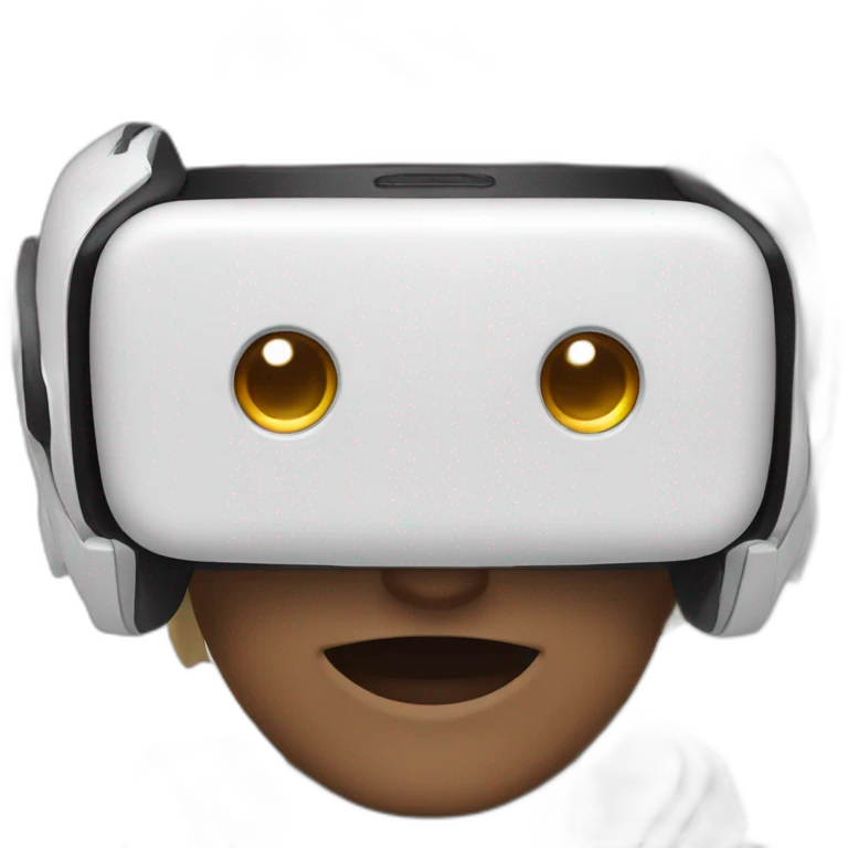 White Oculus quest emoji