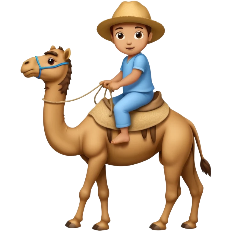 baby riding a camel emoji