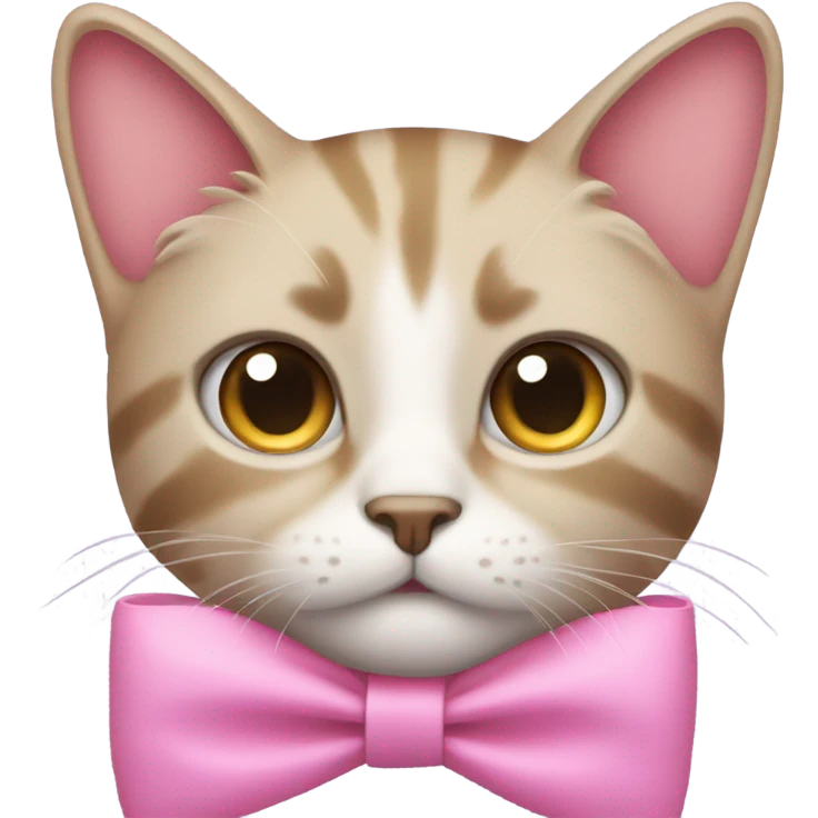 Cat with pink bow emoji