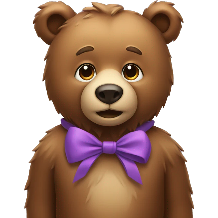 bear with a bow emoji