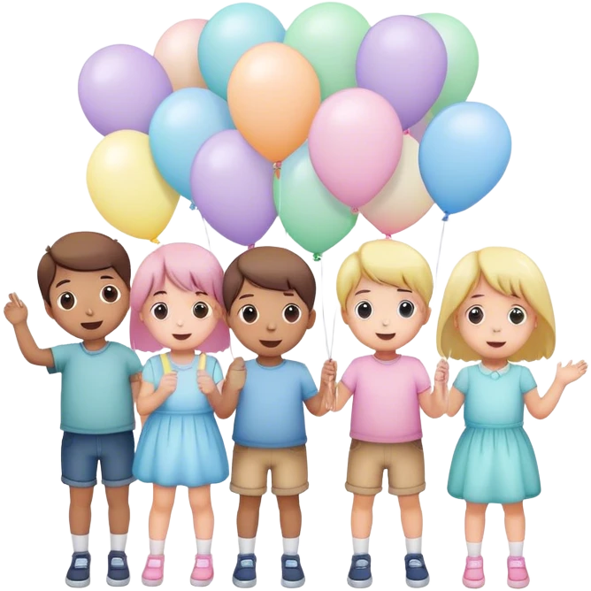 children's pastel balloon emoji