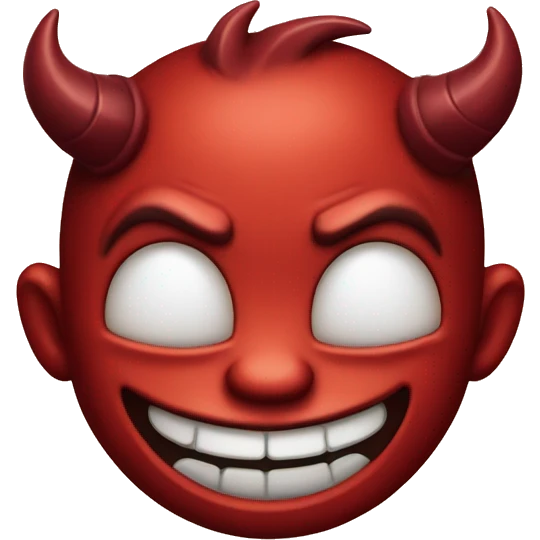 Devil with wink face emoji
