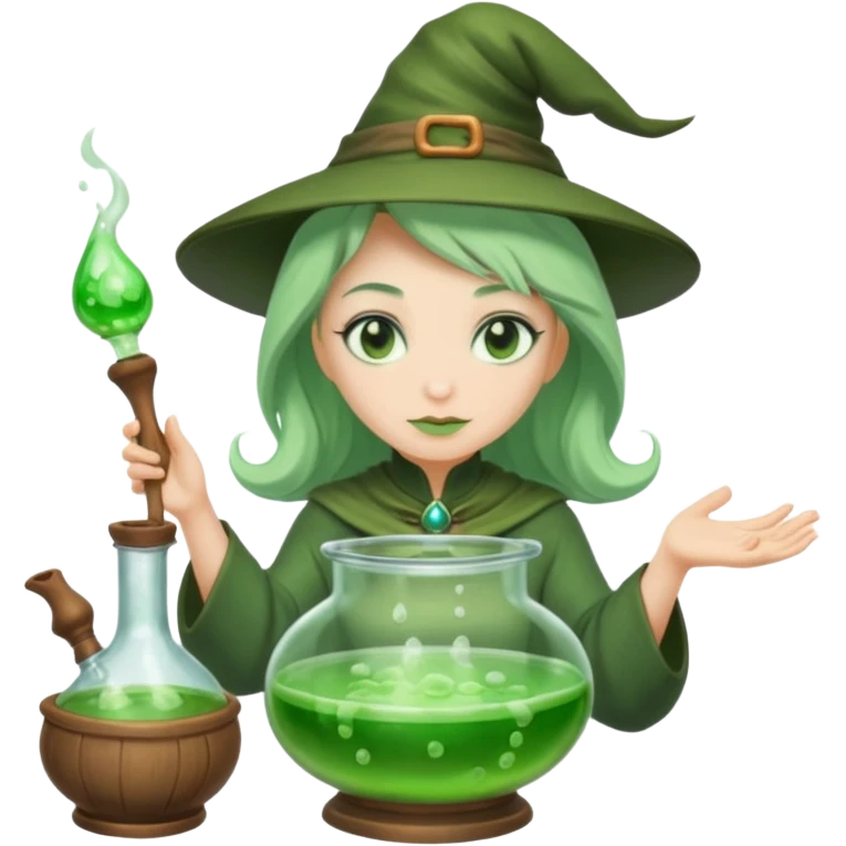 green witch cooking potion emoji
