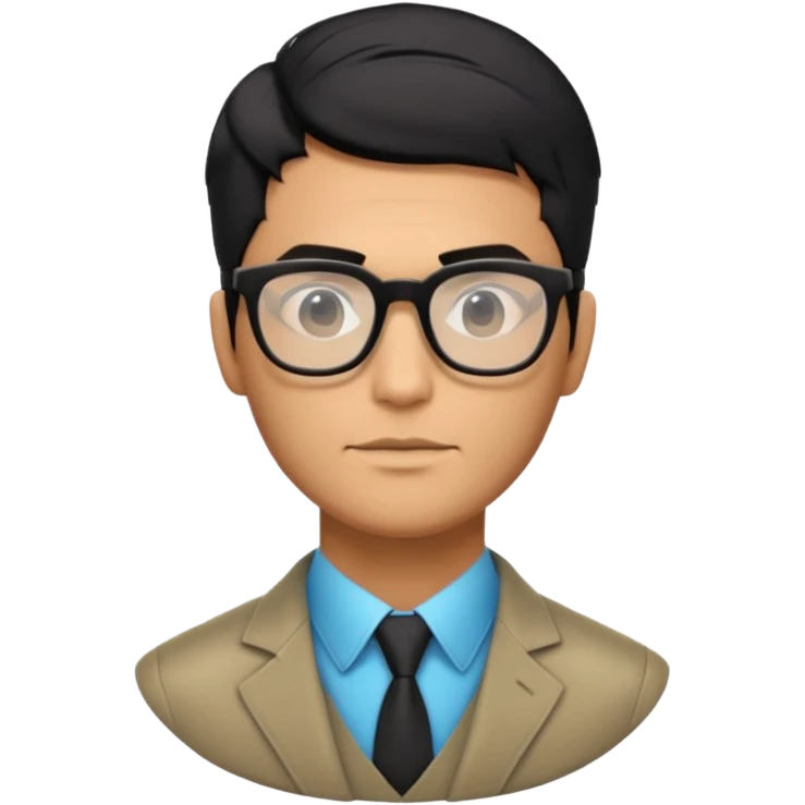make a guy from portugal that has glasses and has a good jawline and a little masculine and black hair that spreads to the sides and make him gloss and make him MAN! and make him poo very masculinty tool upgrade cool? black fart soauce emoji