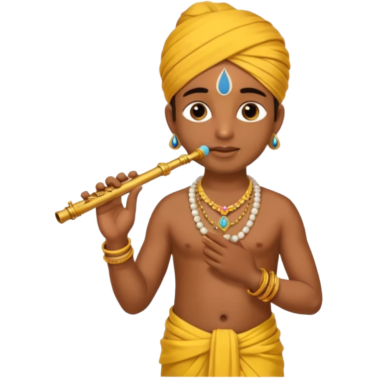 Krishna with flute emoji