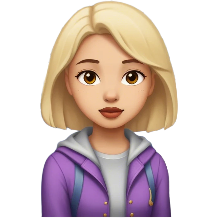Girl in train emoji