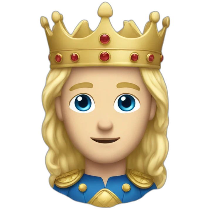 king with blond hair and blue eyes emoji