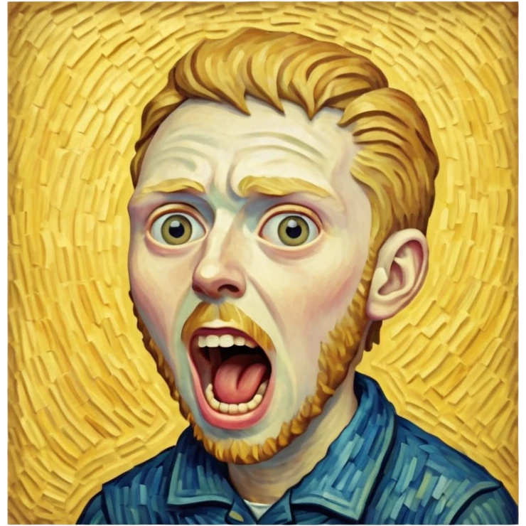 Scream painting van gouh emoji