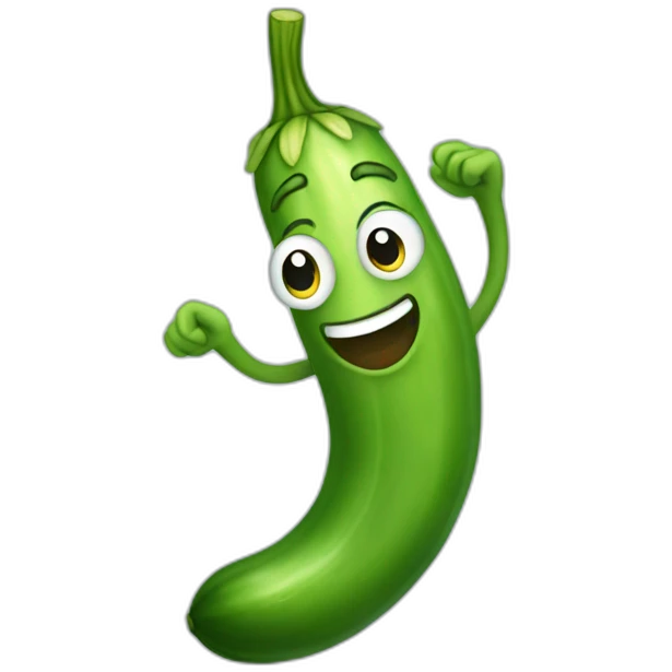 Dancing cucumber emoji