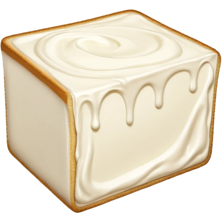 a block of cream cheese, simple, clear emoji