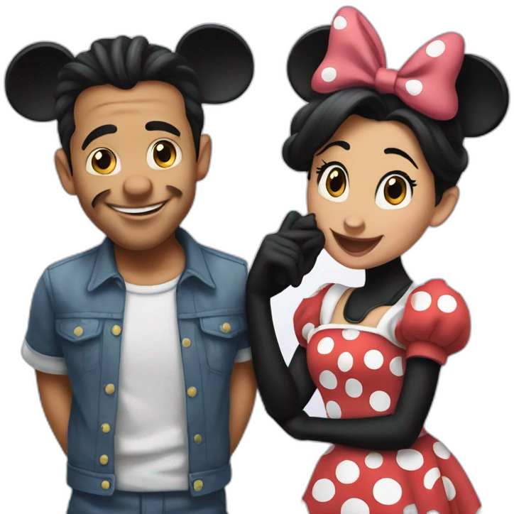 Minnie and Mickey emoji