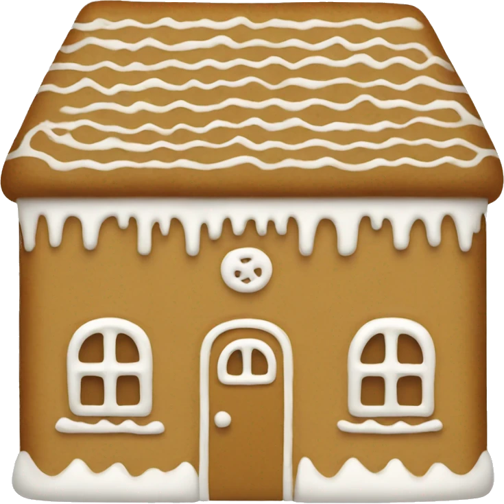 Beige gingerbread house emoji