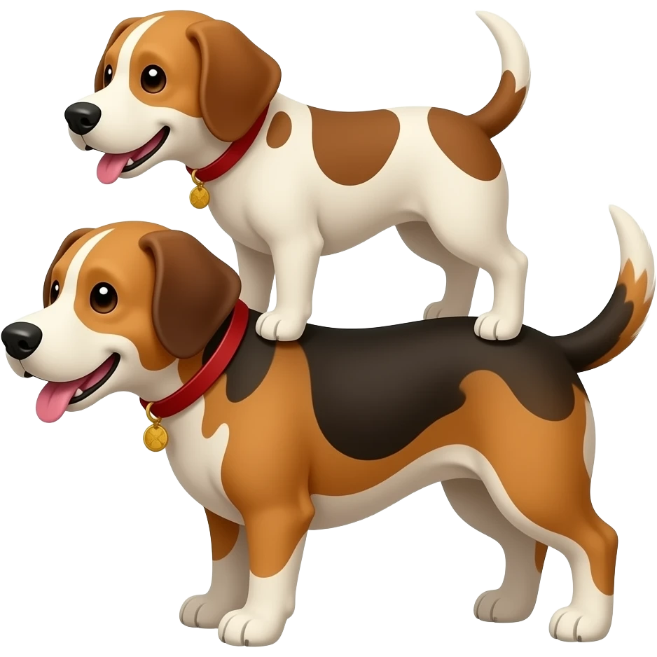 2 chien qui de monte dessus emoji