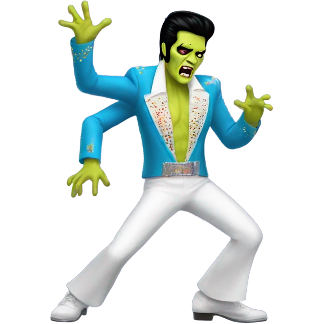elvis zombie dancing emoji