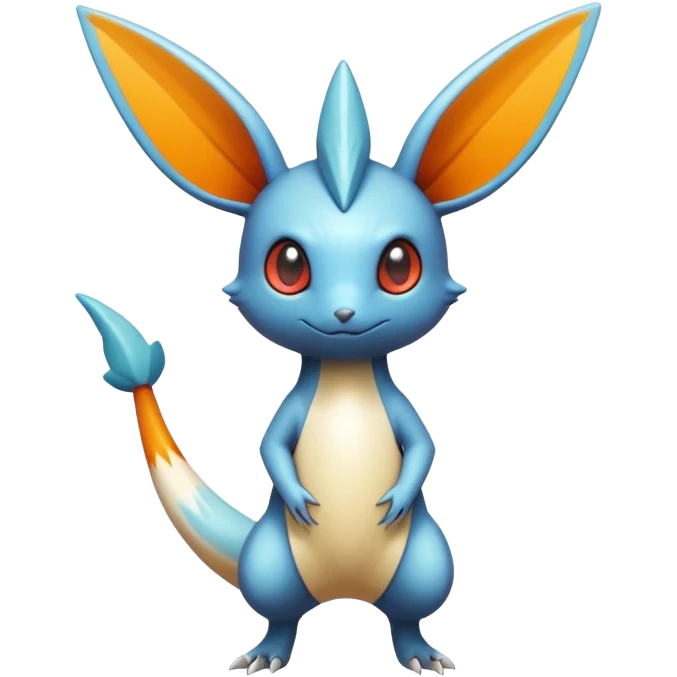 Colorful Shiny Exotic Victini-Salandit-Minccino-Fakémon-hybrid-creature (full body)  emoji