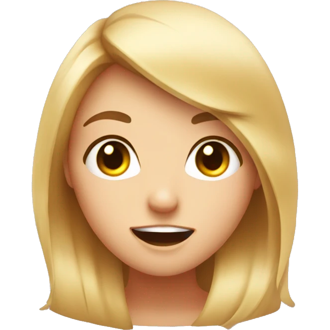 cute face hiting on a girl emoji