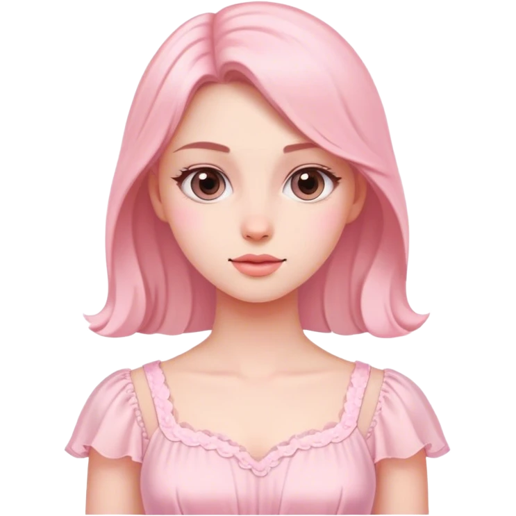 pastel pink spring dress emoji