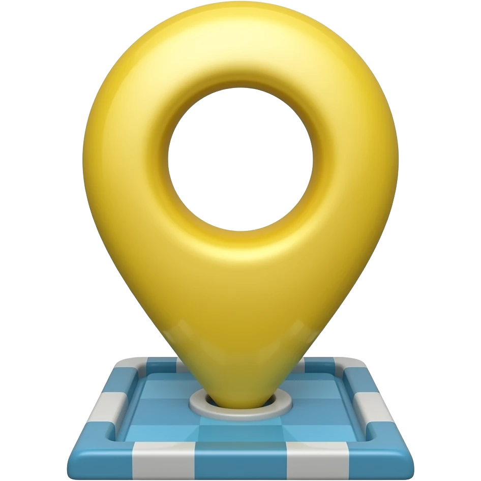 acid coloured location marker emoji