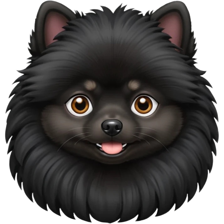 Black Pomeranian Spitz emoji
