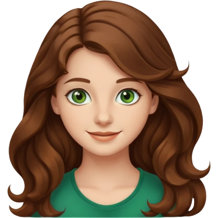 Clara Soccini , una ragazza di 26 anni con i capelli lunghi e ondulati e gli occhi verdi e piccoli emoji